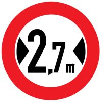 Ceļa zīme - Nr. 310 Platuma ierobežojums