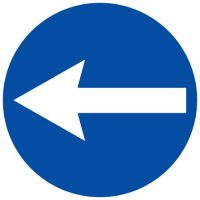 Ceļa zīme - Nr. 408 Braukt pa kreisi
