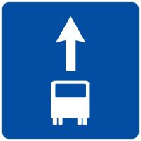 Ceļa zīme - Nr. 505 Josla pasažieru sabiedriskajiem transportlīdzekļiem