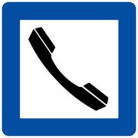Ceļa zīme - Nr. 607 Telefons