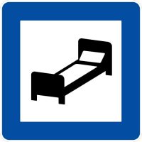 Ceļa zīme - Nr. 610 Viesnīca, motelis vai viesu māja