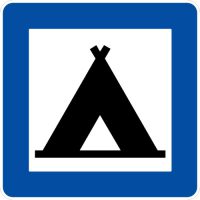 Ceļa zīme - Nr. 612 Kempings