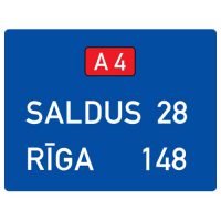 Ceļa zīme - Nr. 707 Attālumu rādītājs