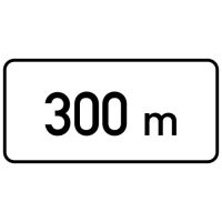 Ceļa zīme - Nr. 801 Attālums līdz objektam