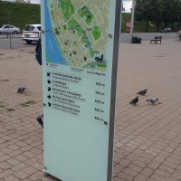 Karte - stikla informācijas stends
